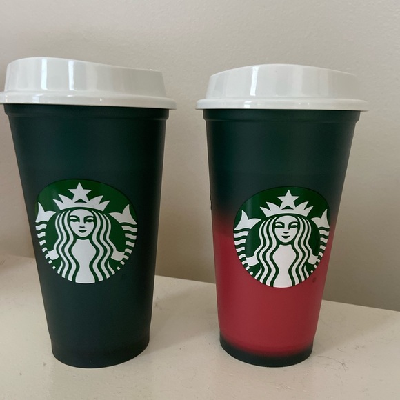 STARBUCKS HTF NEW 2020 COLOR CHANGE RED GREEN CUP - Picture 2 of 3